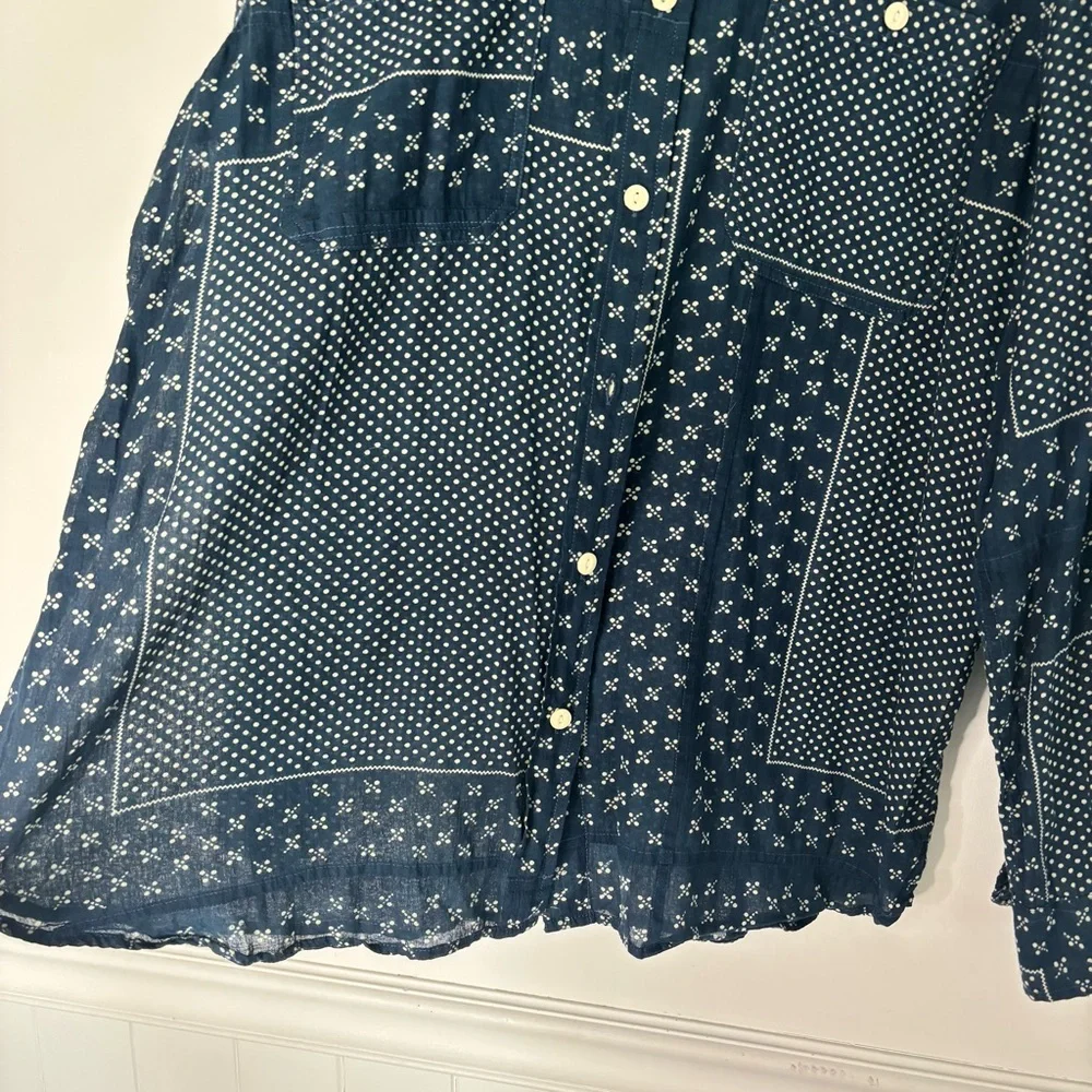 Denim & Supply Ralph Lauren Women Patchwork Button Shirt Size XL Country *L66 - Picture 6 of 13